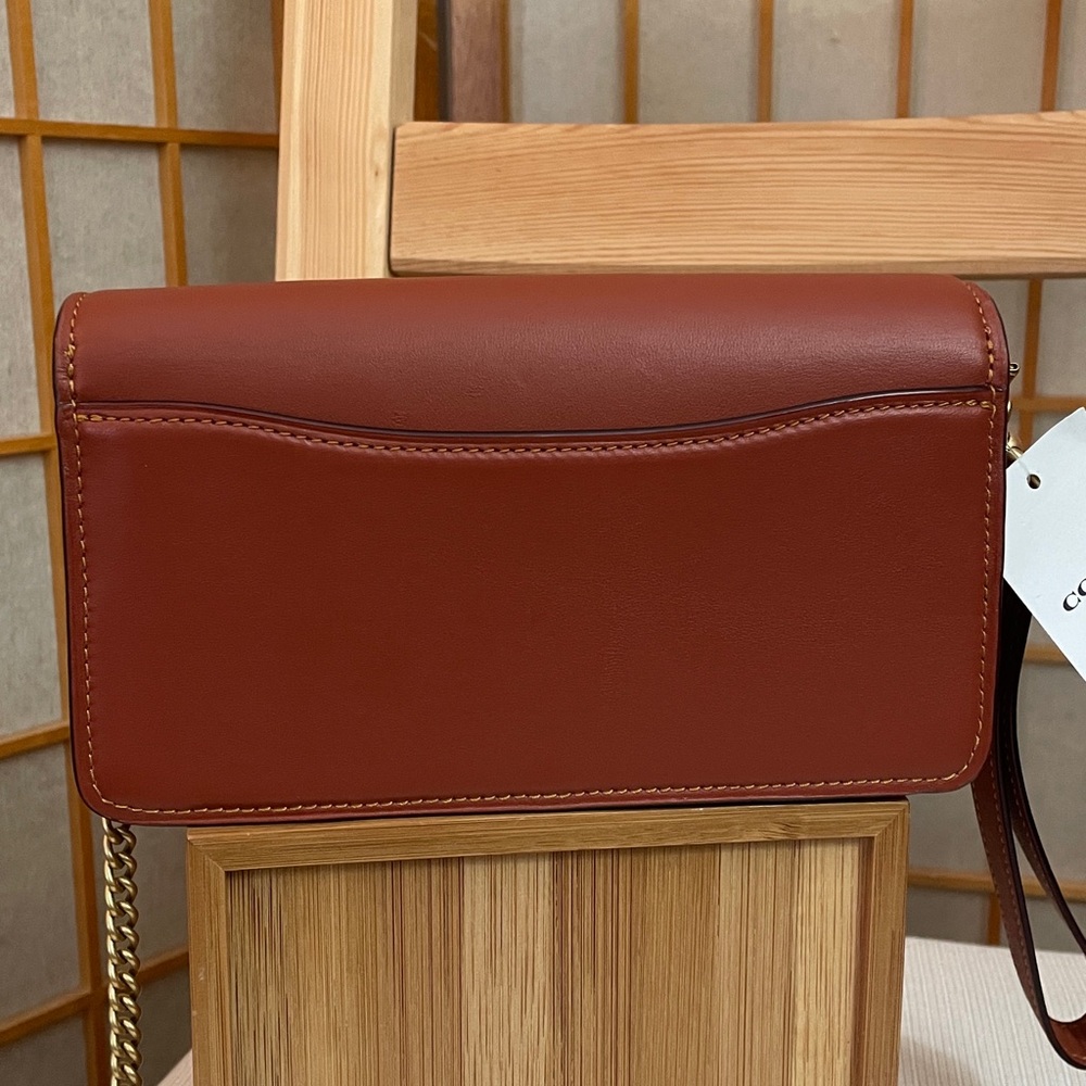 Coach Tabby Crossbody Wristlet Brass/Rust NWT - Picture 8 of 17